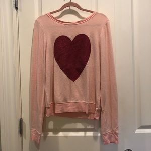 WILDFOX Sparkle Heart Sweatshirt
